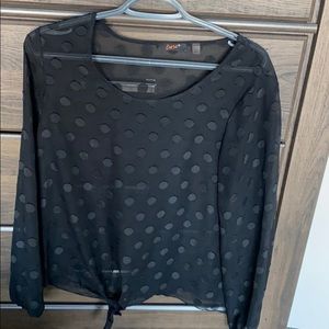 Dex sheer long sleeve shirt